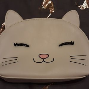NWT F21 Happy Cat Cosmetic Bag